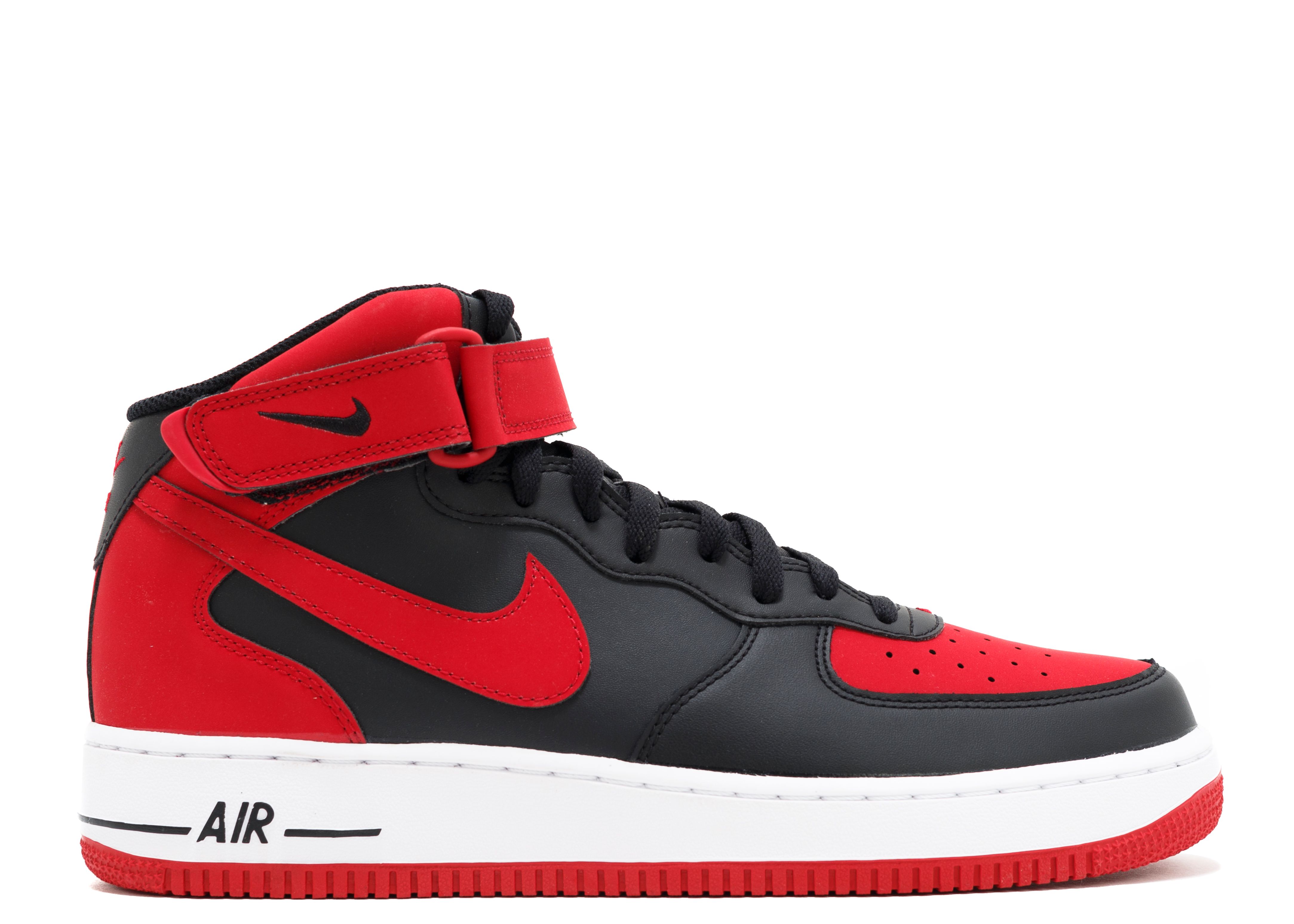 red and black high top air force 1