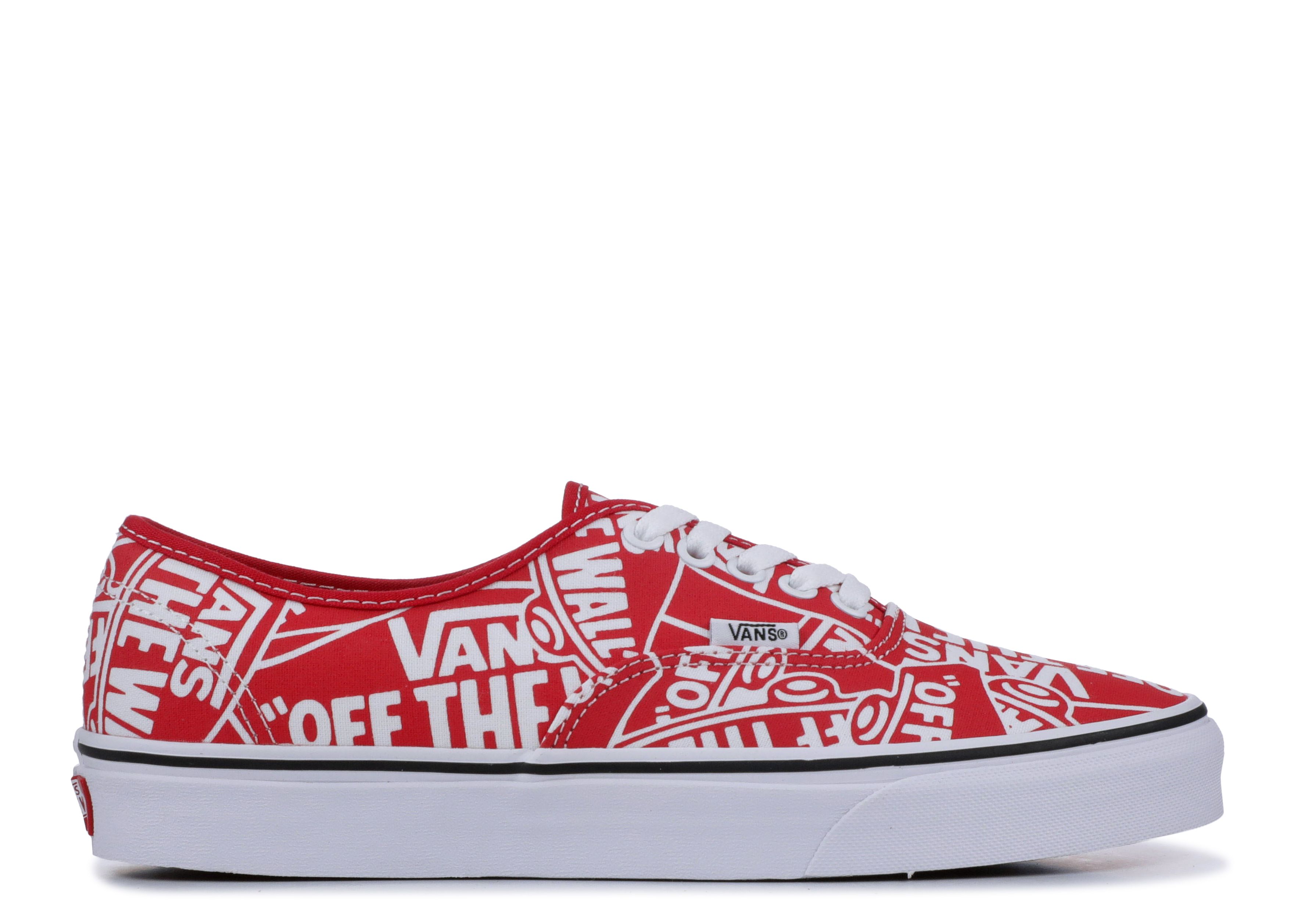 vans otw repeat authentic red & white shoes