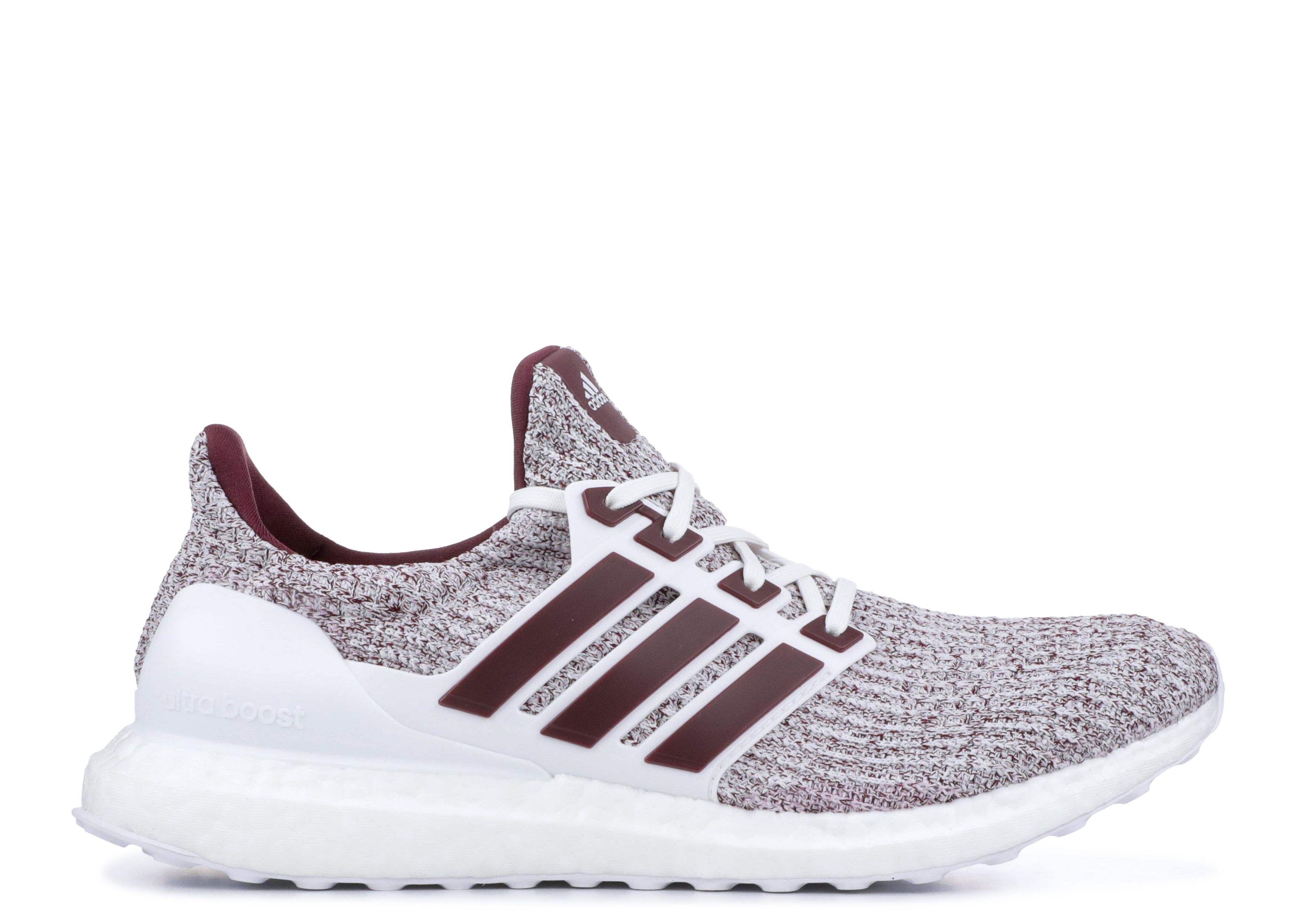 maroon and white adidas ultra boost