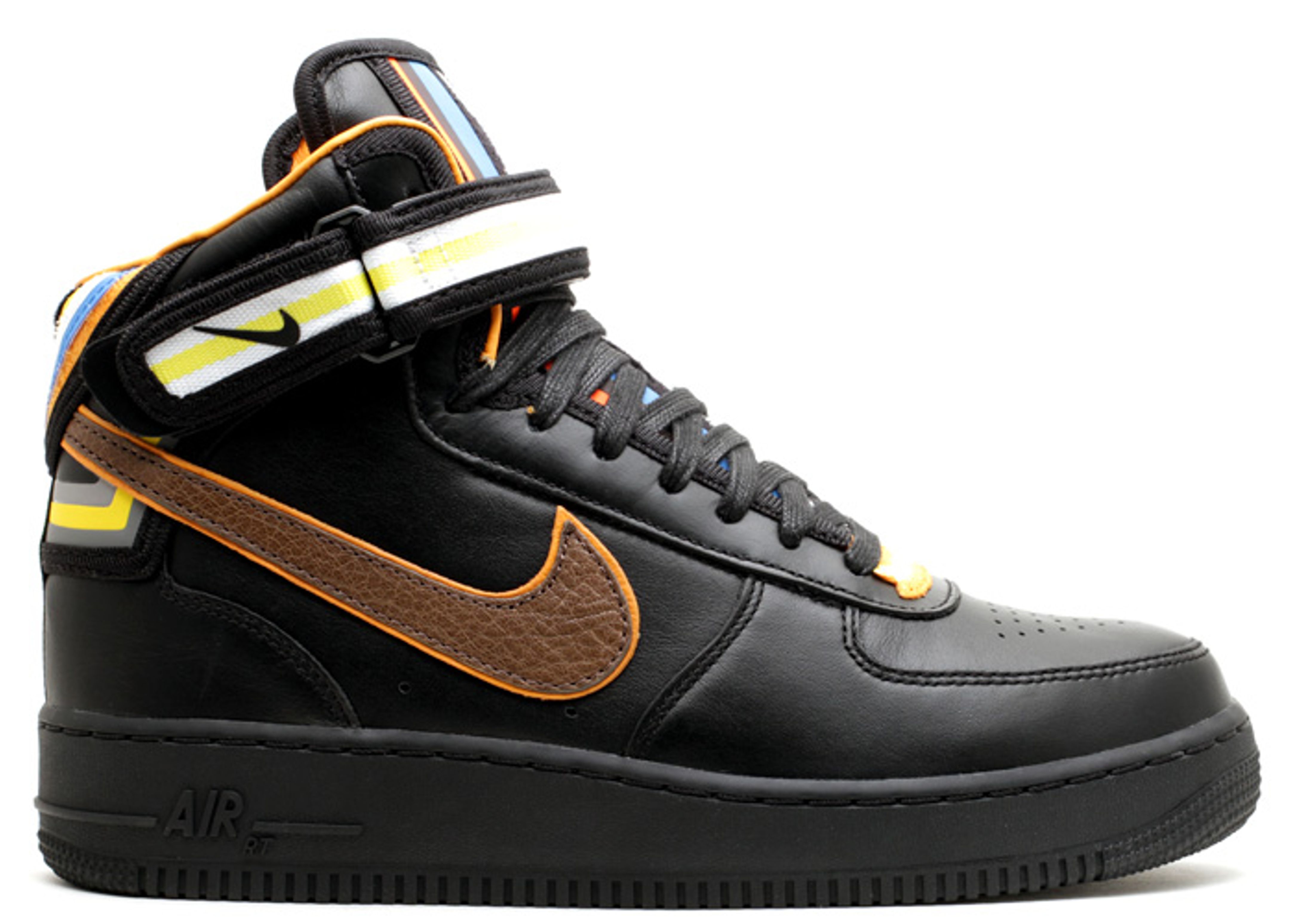 nike air force 1 mid black and yellow